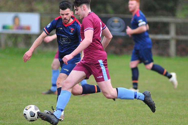South Devon Football League Herald Cup action from Chudleigh Athletic versus East Allington United  A single goal from East Allington ended Chudleigh's run in the Herald Cup