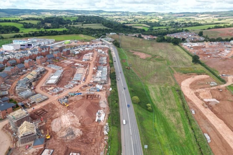 Much of the development at Matford falls within the boundaries of Exminster Parish Council