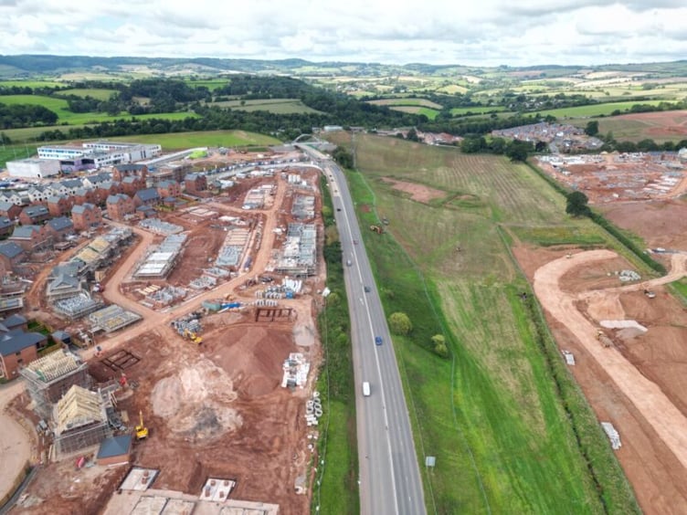 Much of the development at Matford falls within the boundaries of Exminster Parish Council