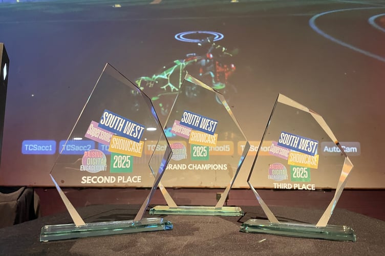 Trophies for the first Southwest Supersonic Showcase were donated by Devon County Council's Raising Digital Engagement initiative