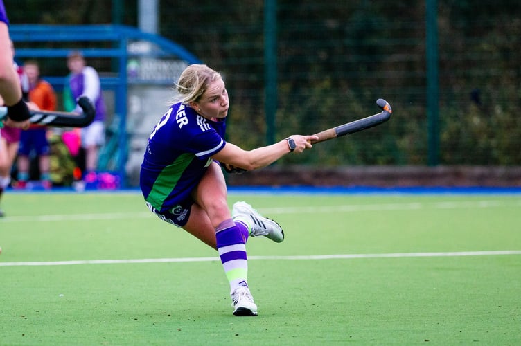 Sophie Walker, who earned the joint Player of the Match award for her stellar display in Ashmoor's midfield