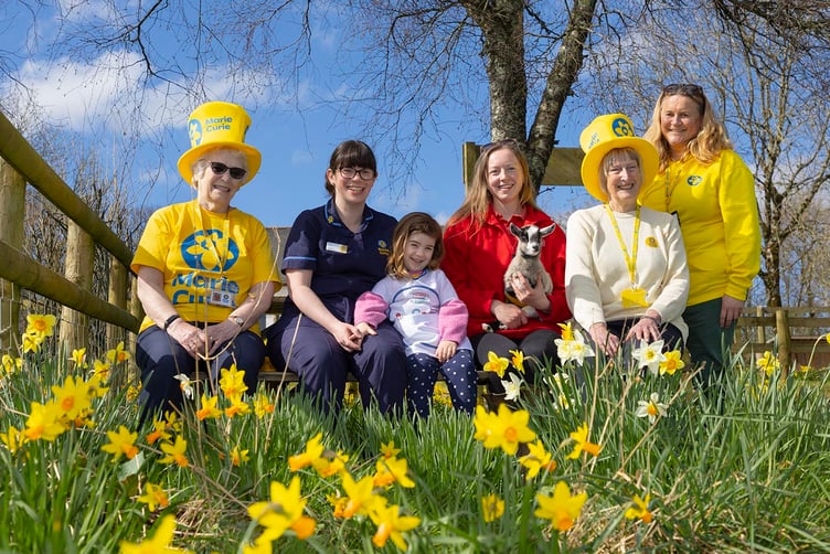 Marie Curie Name the goat photoshoot at Pennywell Farm near Buckfastleigh, Devon