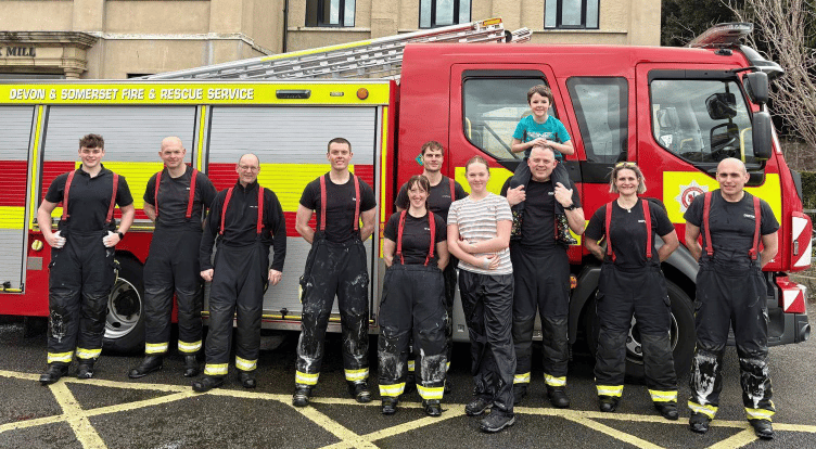 Newton Abbot Fire Station raised more than £2,000 at their annual charity car wash