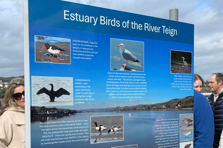 Members of the River Teign Sea Scouts contributed to an information board about birds that can be spotted near the new Shaldon children's play park.
