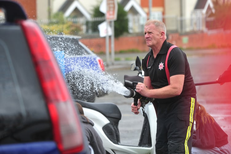 Charity car wash at Bovey Tracey Fire Station