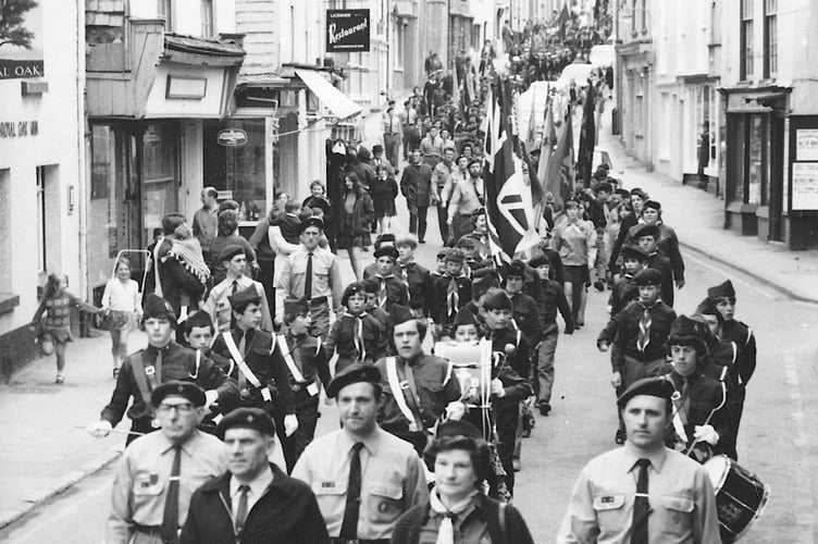St George's Day Parade in Ashburton from April 1971