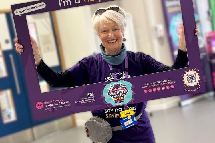 Jane Morton completes her fundraising hospital walk. PHOTO RD&E