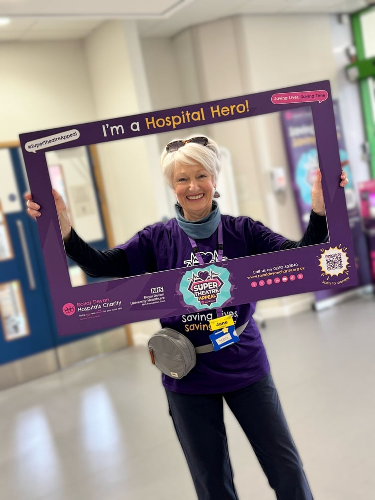 Jane Morton completes her fundraising hospital walk. PHOTO RD&E