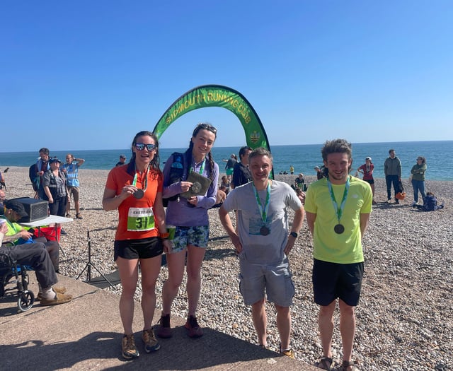 Exe to Axe for Haldon Trail Runners quartet