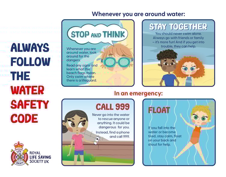 Royal Lifesaving Society's water safety code.