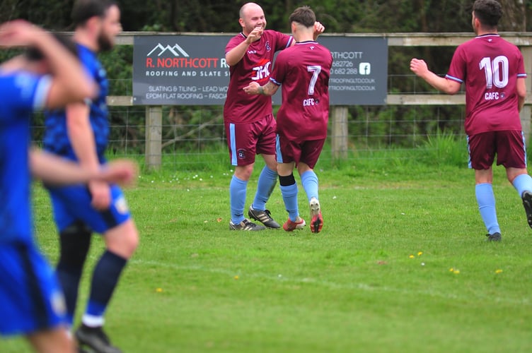 South Devon Football League Premier Division. Chudleigh Athletic versus Totnes & Dartington SC. A 3-1 home win at their Kate Brook ground for Chudleigh.