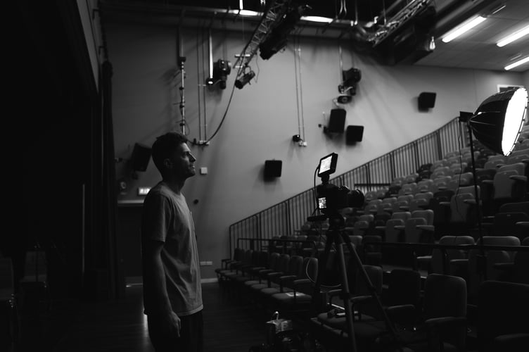 Director Arthur Cauty behind the camera - Photo by Katie Simmons