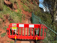 Footpath closed due to rockfall
