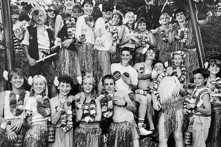Dawlish Carnival from 1987. Castaways from Dawlish Youth Club
