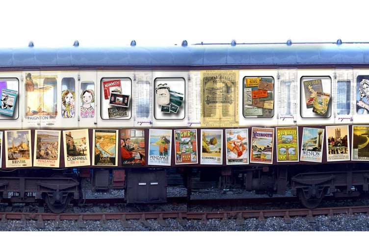 Part of the art installation celebrating Newton Abbot's railway heritage. PHOTO NIGEL CANHAM