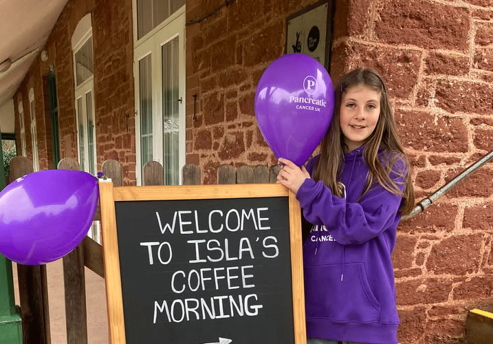 So far, Isla has raised more than £1,800 for Pancreatic Cancer UK