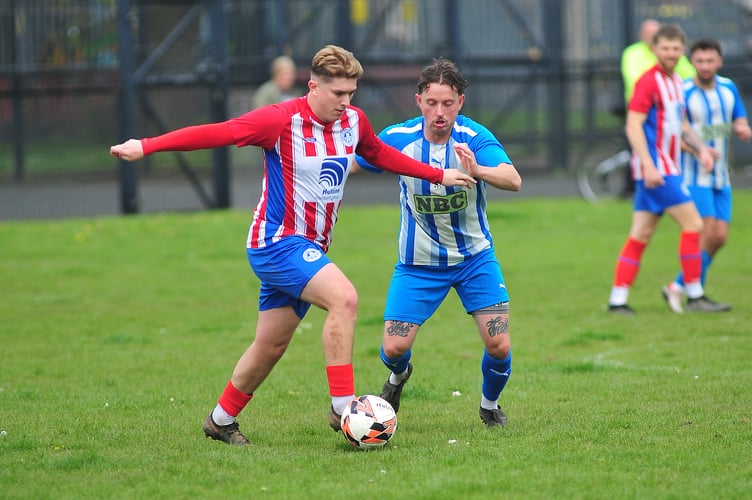South Devon Football League Premier Division. Newton Abbot 66  versus Newton Abbot Spurs 2nds.  Near neighbours Spurs came top in this local derby with a 1-0 win over '66.
