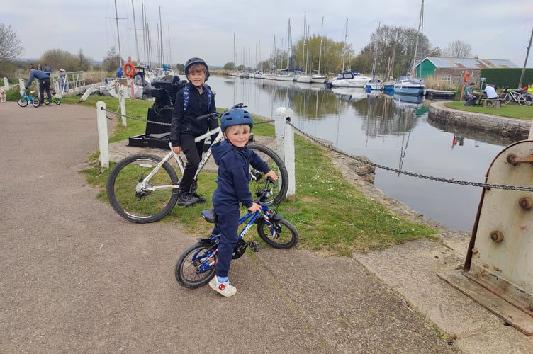 Freddie and Billy Gilding cycled 18 miles to fund a lifesaving LifeVac device for Our Lady & St Patrick Primary School in Teignmouth