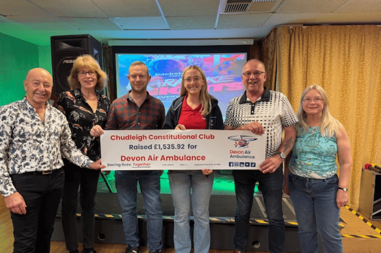 The club has raised more than £1,500 for the Devon Air Ambulance 