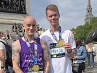 Firefighters brave the heat to complete marathon