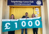Canoe club gifted a grand as part of Persimmon's champion scheme
