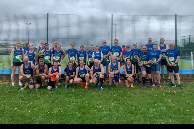 Teignbridge Trotters' Easter Bunny 10K team. Picture: Teignbridge Trotters
