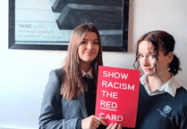 Newton Abbot school celebrates its 'Show Racism the Red Card' winners