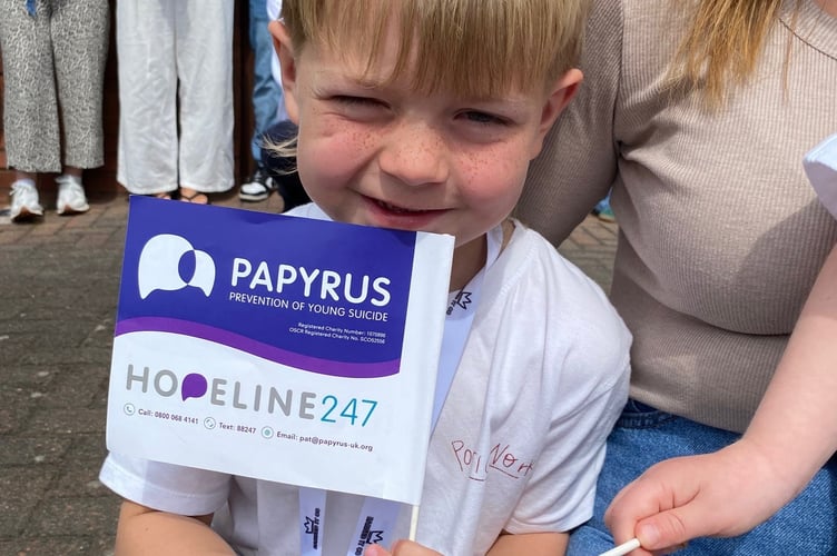 Bobby Joyce on his visit to the charity Papyrus