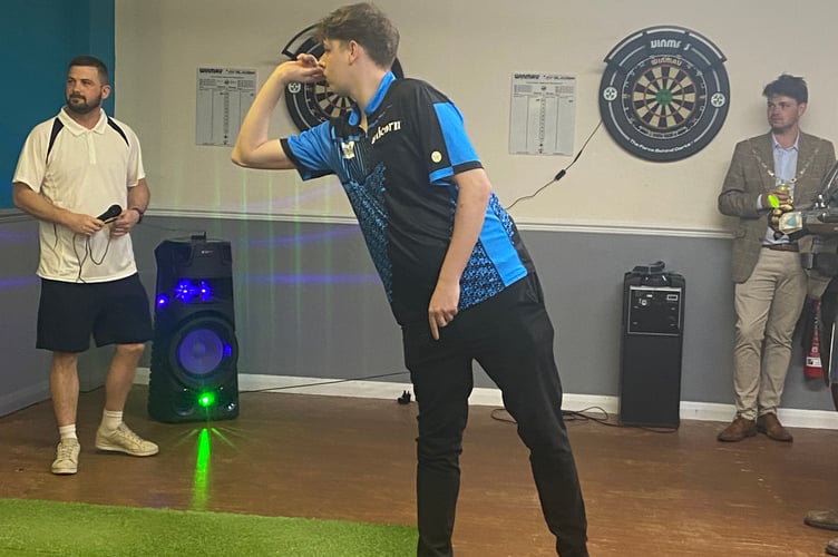 Owen Bates at the oche
