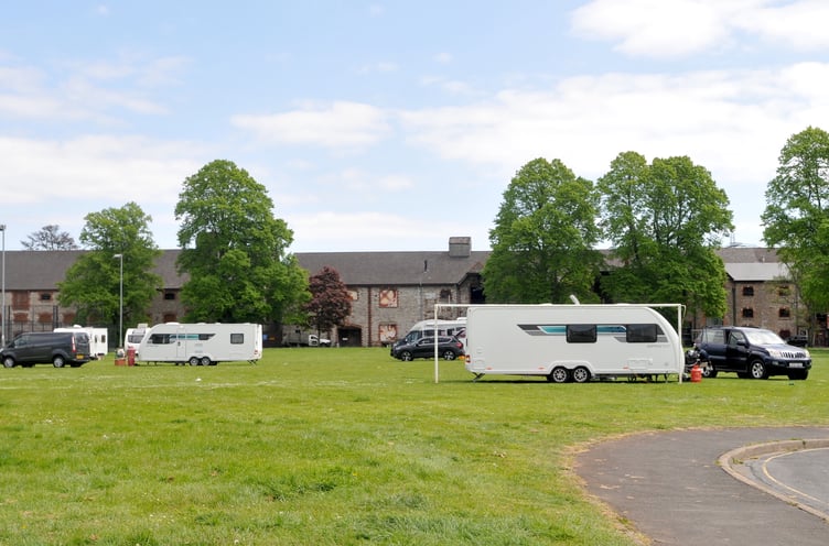 Travellers on Newton Abbot's Osborne Park