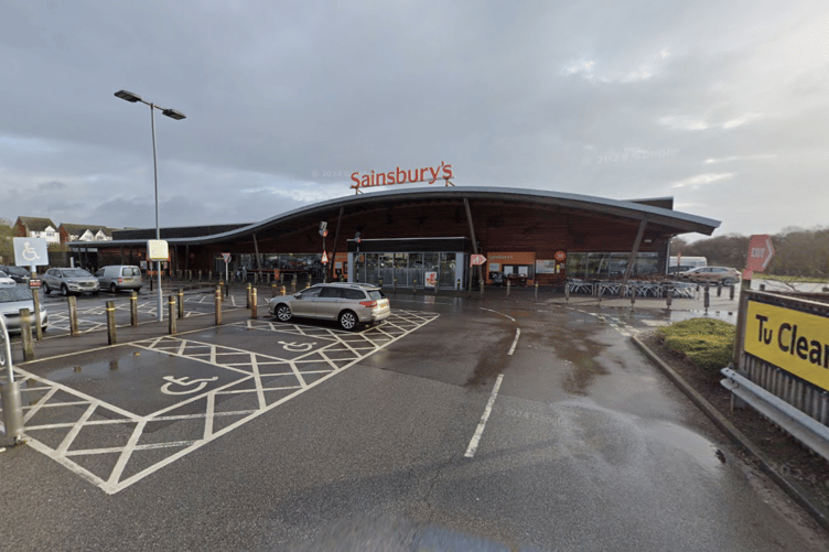 The Exeter Road Sainsbury’s is seeking to erect a small retail concession pod in its carpark.