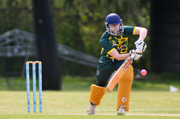 Devon Cricket League A Division.  Bovey Travey 1st XI versus Bridestowe and Belstone 1st XI. Bovey's Thomas Andrew

An 84 run win for Bovey who made 210/9  after winning the toss and chose to bat. Bridestow and Belstone were all ou for 126 after 36.1 overs