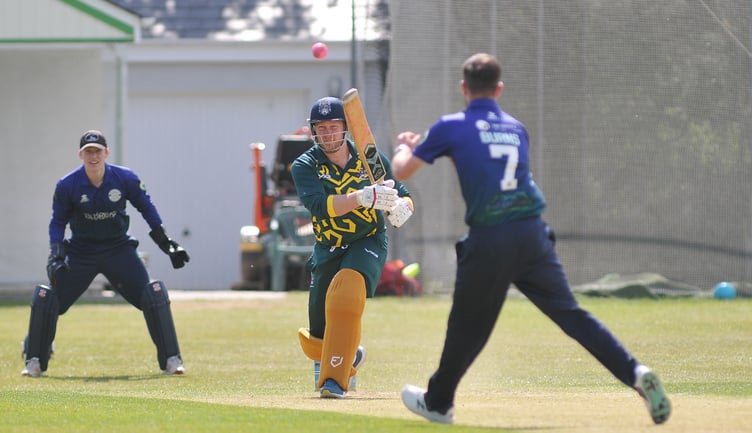 Devon Cricket League A Division. Bovey Travey 1st XI versus Bridestowe and Belstone 1st XI. Bovey's Peter Bradley
An 84 run win for Bovey who made 210/9 after winning the toss and chose to bat. Bridestow and Belstone were all ou for 126 after 36.1 overs
