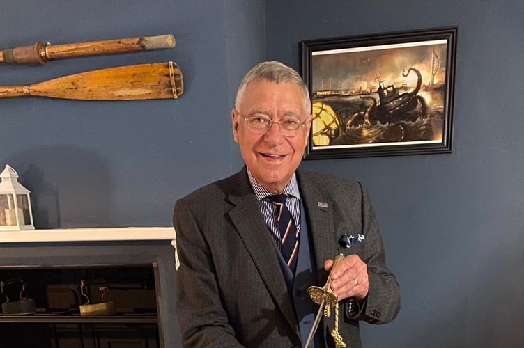 Commodore Richard Lord CBE is believed to have been the first baby born in Teignmouth after VE Day