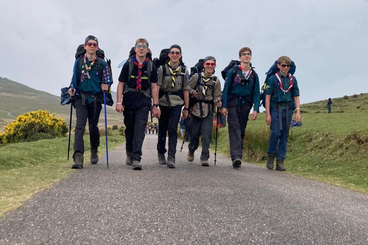 Ten Tors. Dawlish Scouts 35 Mile team