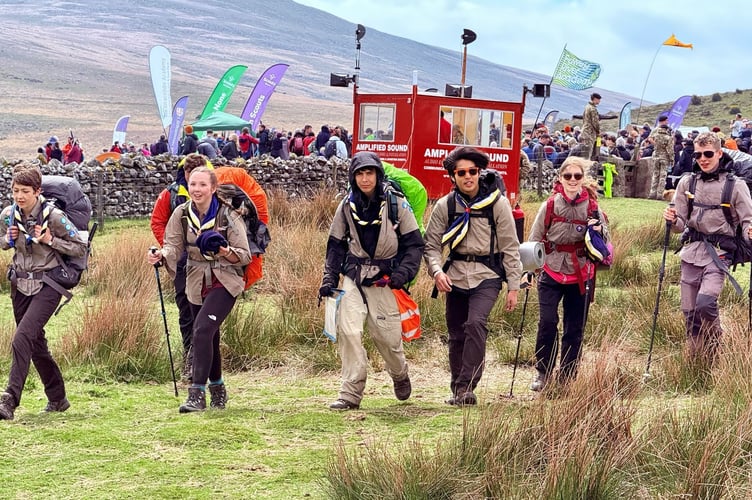 Dawlish Scouts 45 mile team