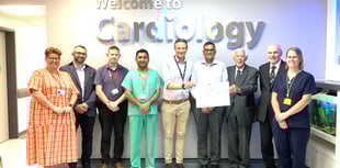 Freemasons' £1,000 donation to cardiology department 
