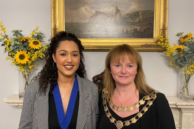 Teignmouth Town Council deputy mayor Lillian Chasteau and mayor Cate Williams