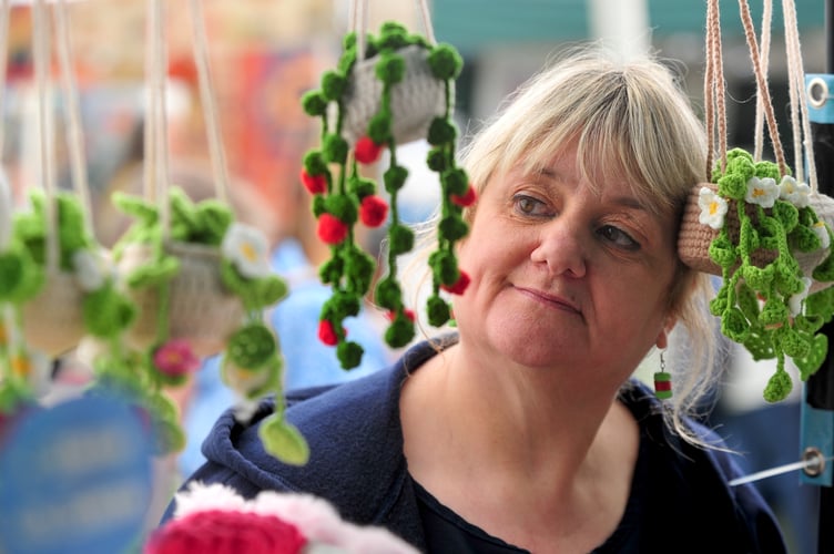Devon County Show. Debbie Jones from Teignmouth-based Coastal Crochet