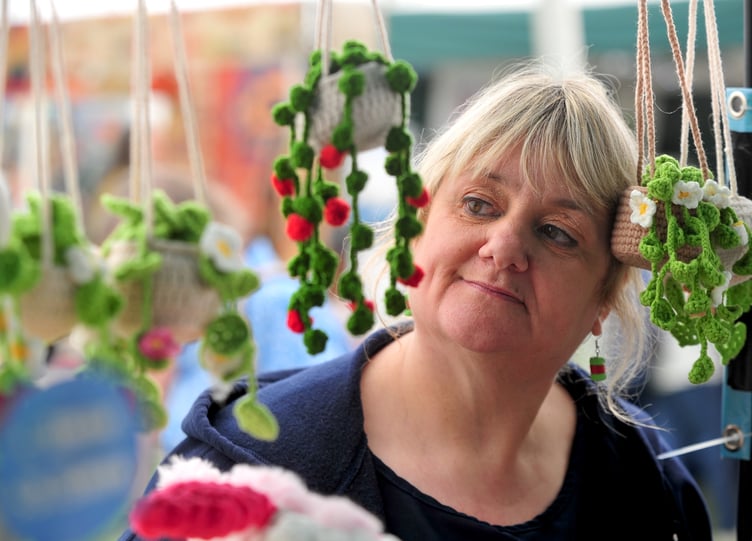 Devon County Show. Debbie Jones from Teignmouth-based Coastal Crochet