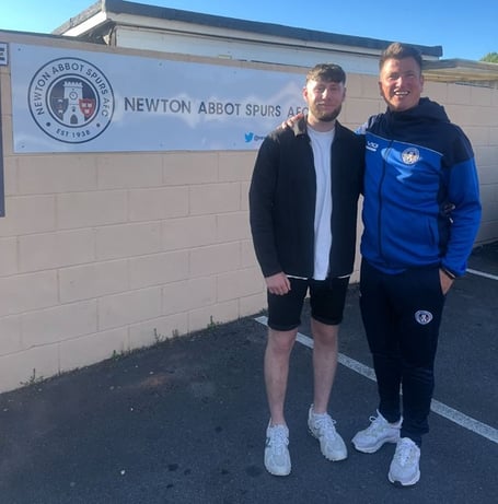 New Newton Abbot Spurs boss Connor Marshall and chairman Ross Bellotti