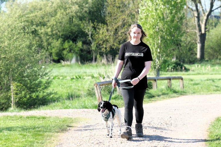Skye Drew and her springer spaniel Nova. Photo Peter Sercombe 