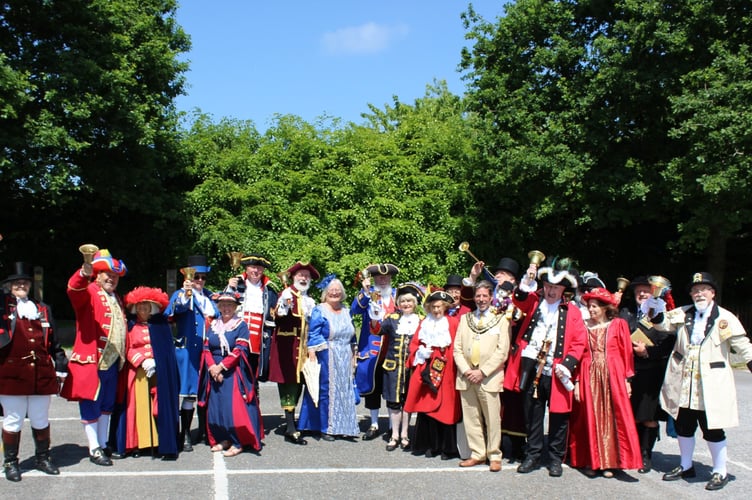 Town criers in fine voice at Kingsteignton Town Criers annual competition Photo Kingsteignton Town Council 