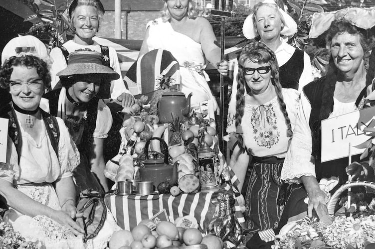 Mystery carnival.  A beavy of beauties from across Europe. Suggestions as to who they were would be most welcome