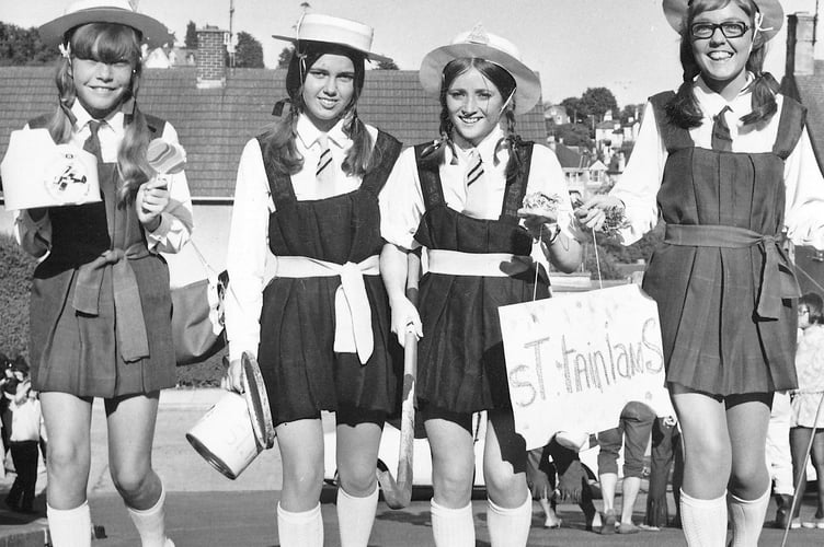 Mystery carnival.  Schooligans from St Trinians -  but where was the carnival?