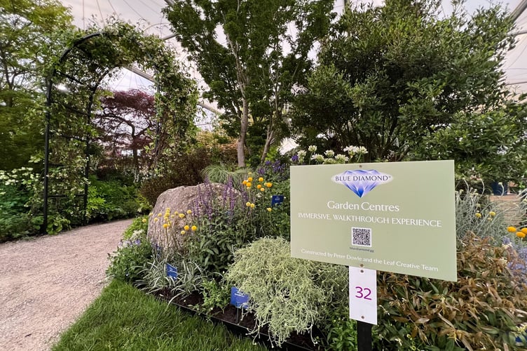 Medal-winning Blue Diamond Garden Centres exhibit at RHS Chelsea Flower Show. Photo Blue Diamond 