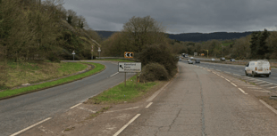 Biker taken to hospital after A38 crash with tractor 