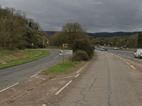 Biker taken to hospital after A38 crash with tractor 