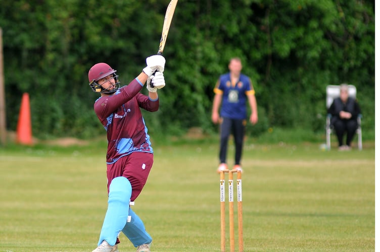 Devon Cricket League A Division. Torquay and Kingskerswell versus Tavistock.  Torquay and 'Kerswell's Harry Passenger

