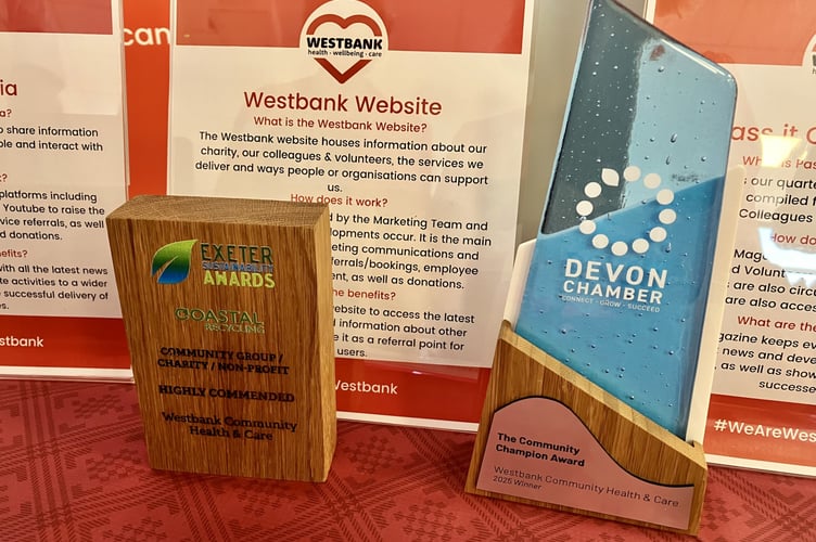 Westbank charity's recent awards. Photo Sharon Goble